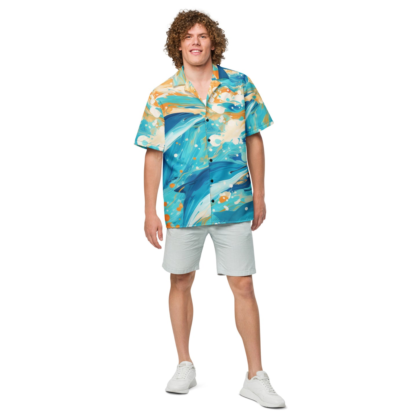 Dolphins Fan Unisex button shirt