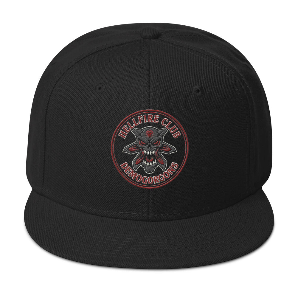 Hellfire Club Demogorgons Stranger Things Inspired Snapback Hat - Black