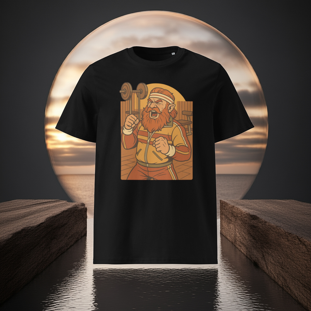 Dwarf Fitness Influencer Tee – “Get Swole or Go Home”