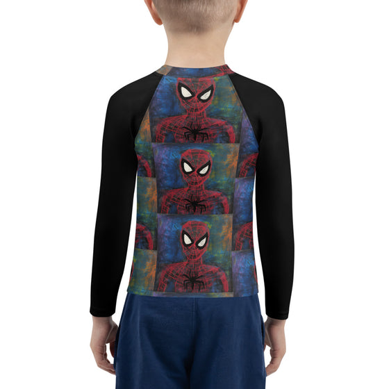 I Drew Spidey Kids Rash Guard