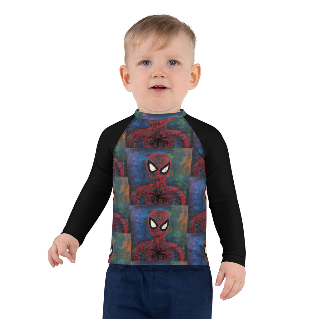 I Drew Spidey Kids Rash Guard