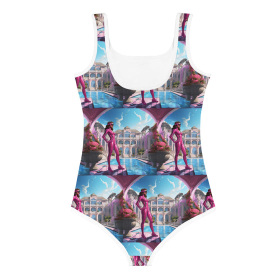 Superhero Girl All-Over Print Kids Swimsuit