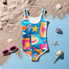 Let's Splash All-Over Print Kids Swimsuit