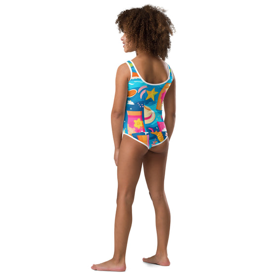 Let's Splash All-Over Print Kids Swimsuit