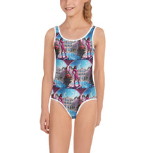  Superhero Girl All-Over Print Kids Swimsuit