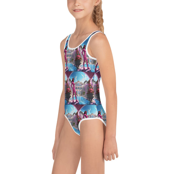 Superhero Girl All-Over Print Kids Swimsuit