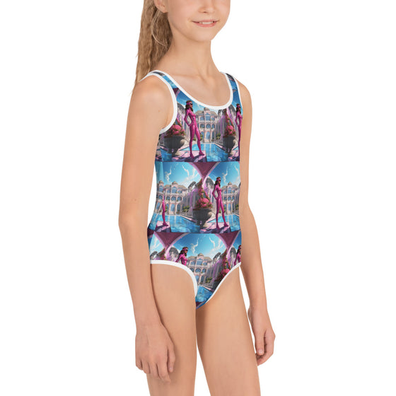 Superhero Girl All-Over Print Kids Swimsuit