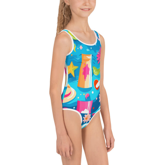 Let's Splash All-Over Print Kids Swimsuit