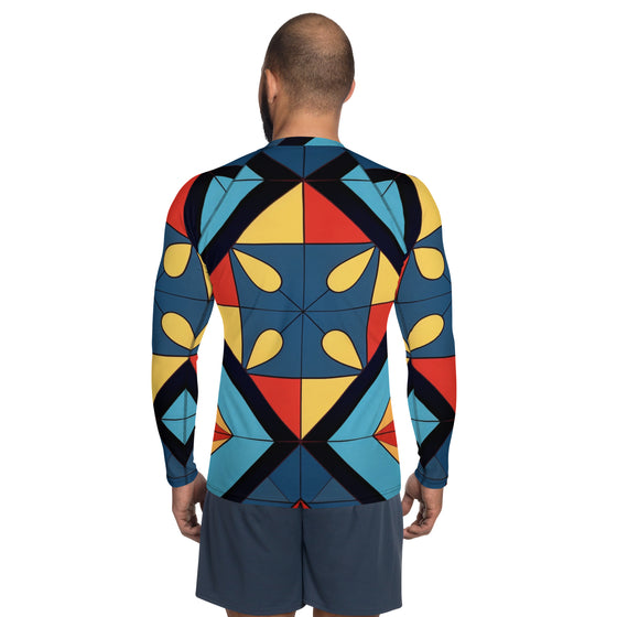 Abstract Super Men's Rash Guard