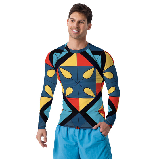 Abstract Super Men's Rash Guard