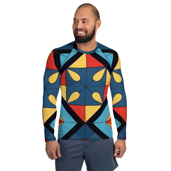 Abstract Super Men's Rash Guard