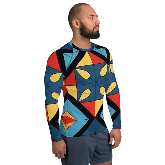 Abstract Super Men's Rash Guard