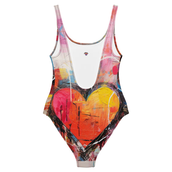 Abstract Love One-Piece Swimsuit