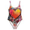 Abstract Love One-Piece Swimsuit