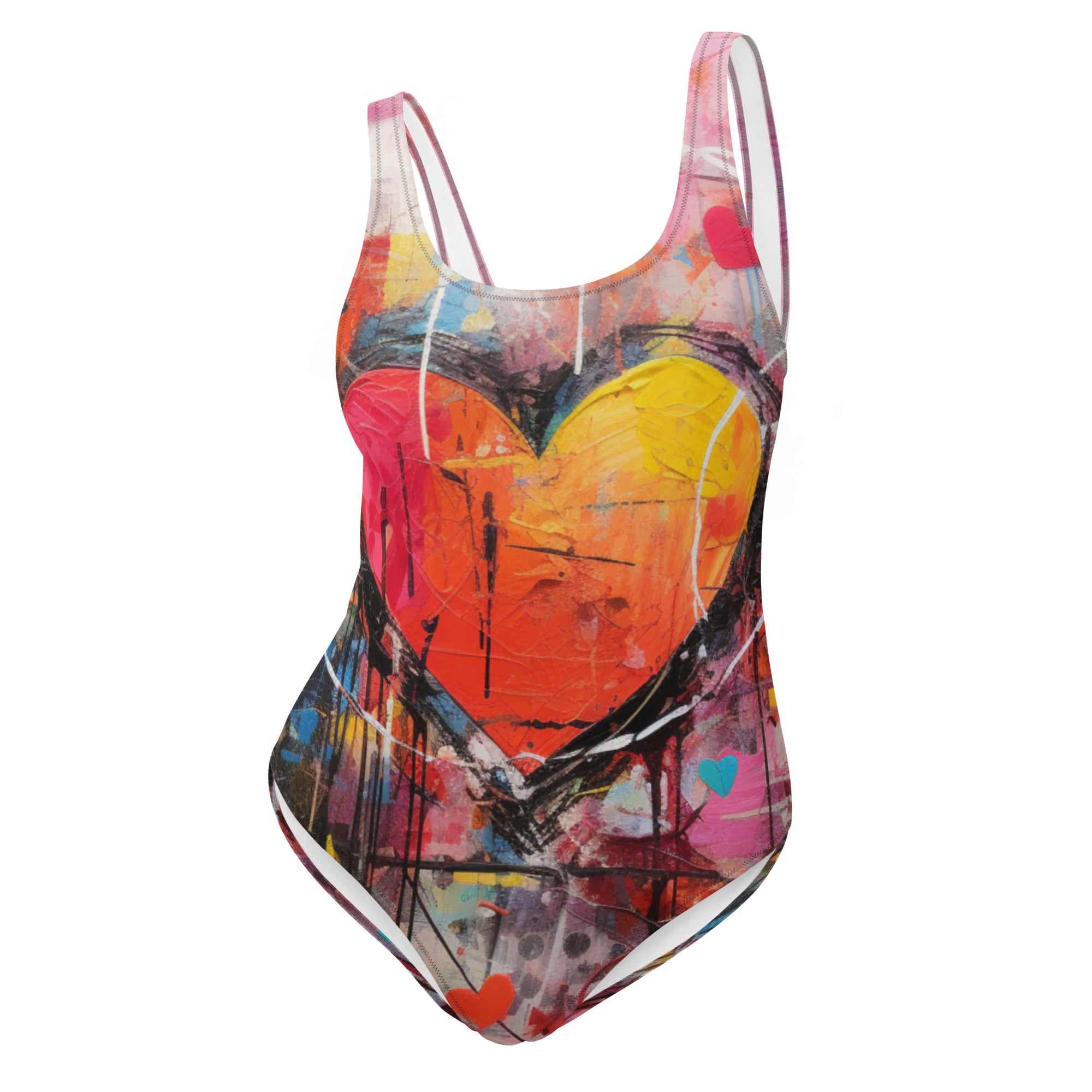 Abstract Love One-Piece Swimsuit