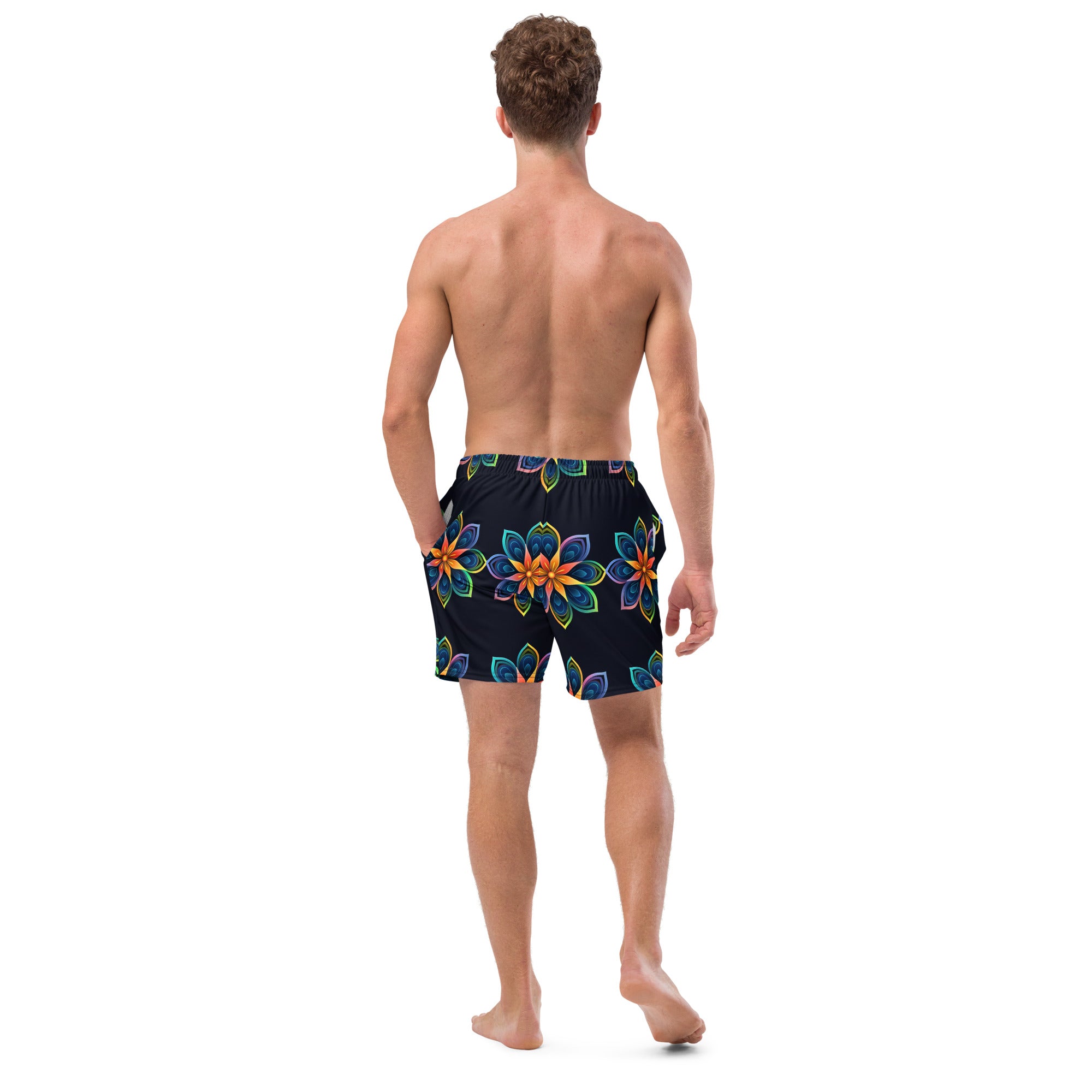 Flower Fun men's swim trunks