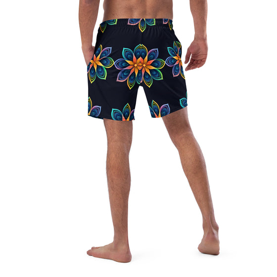 Flower Fun men's swim trunks