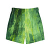 Green screen men's swim trunks