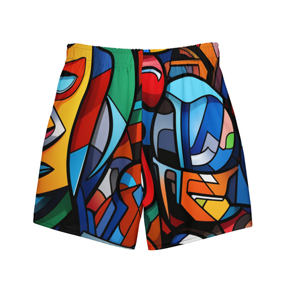 Abstract heroes men's swim trunks