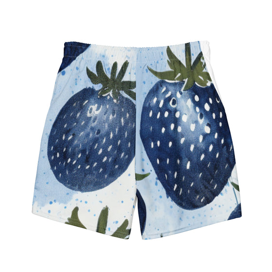 Blue Strawberries Men's swim trunks