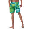 Abstract Blue Green Paint Men's swim trunks