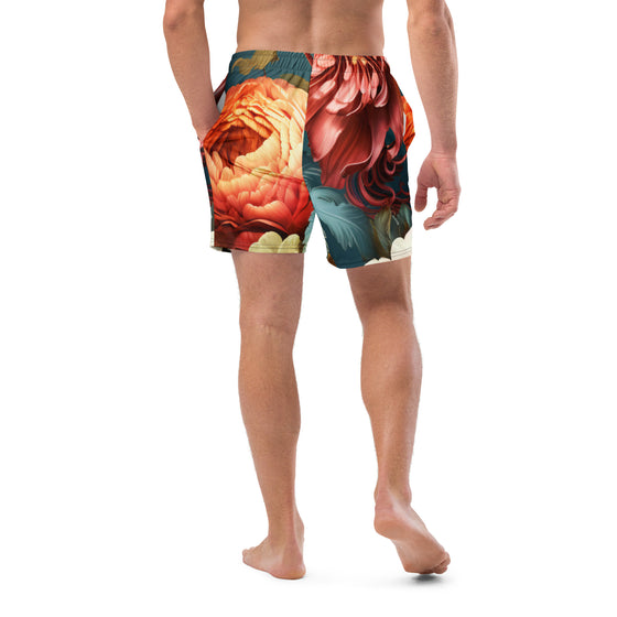 Flashy Floral Men's swim trunks