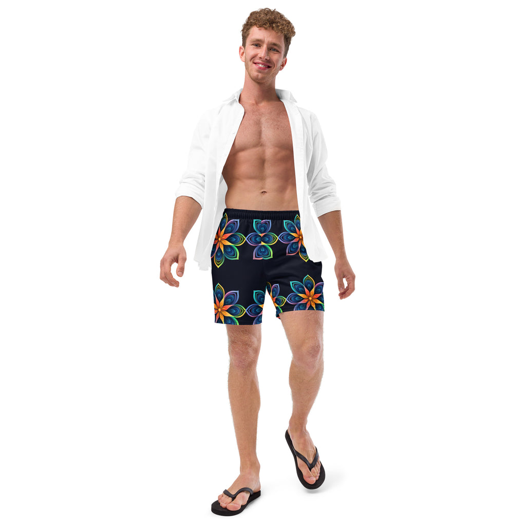 Flower Fun men's swim trunks