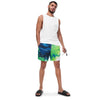 Blue Green Paint Men's swim trunks