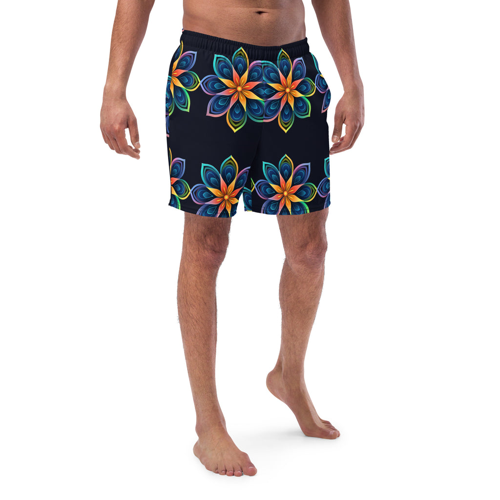 Flowers men's swim trunks