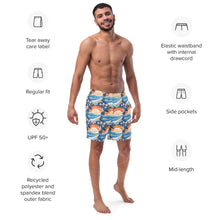  Catch the wave men's swim trunks