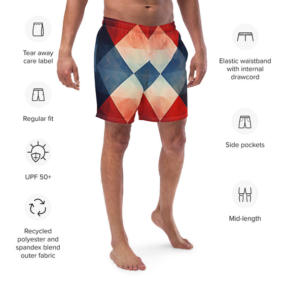 Mr. Argyle Men's swim trunks