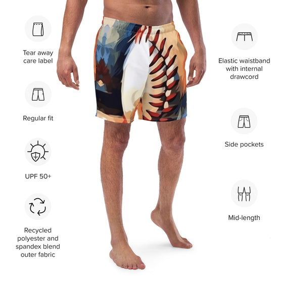 Be the Baseball Men's swim trunks