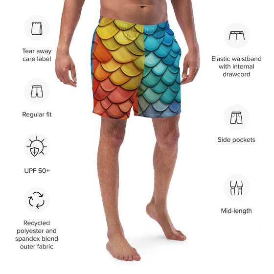 Dragon Scales Men's swim trunks