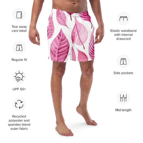 Pink Palm Men's swim trunks