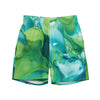 Abstract Blue Green Paint Men's swim trunks