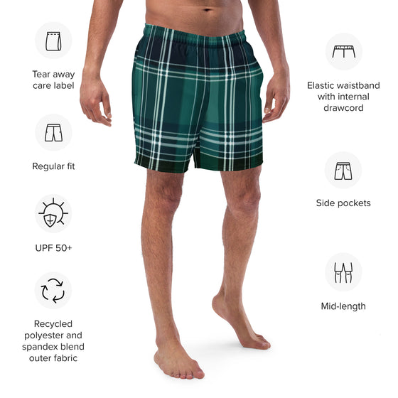 Forest Tartan Men's swim trunks