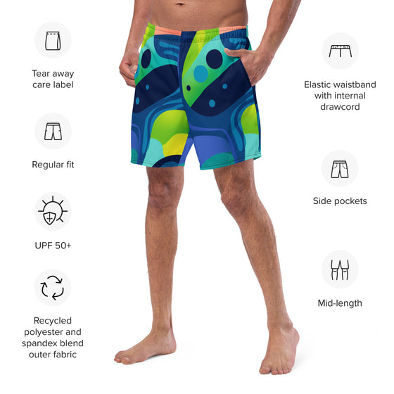 Ocean breeze men's swim trunks