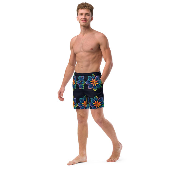 Flower Fun men's swim trunks