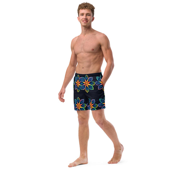 Flowers men's swim trunks