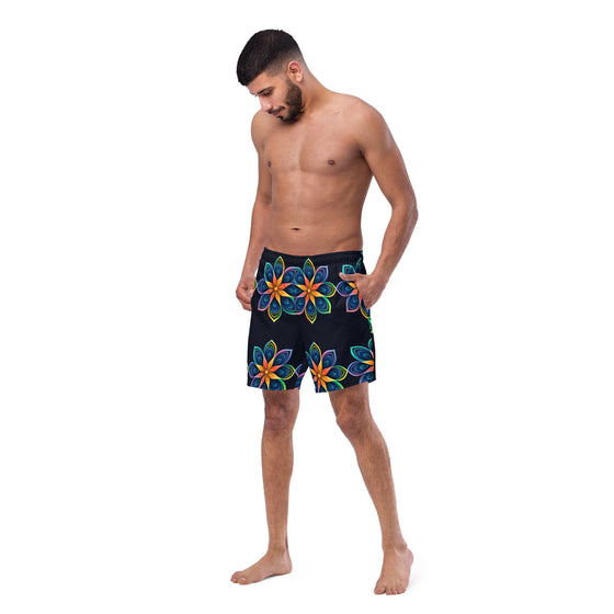 Flowers men's swim trunks