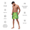 Green screen men's swim trunks