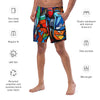 Abstract heroes men's swim trunks