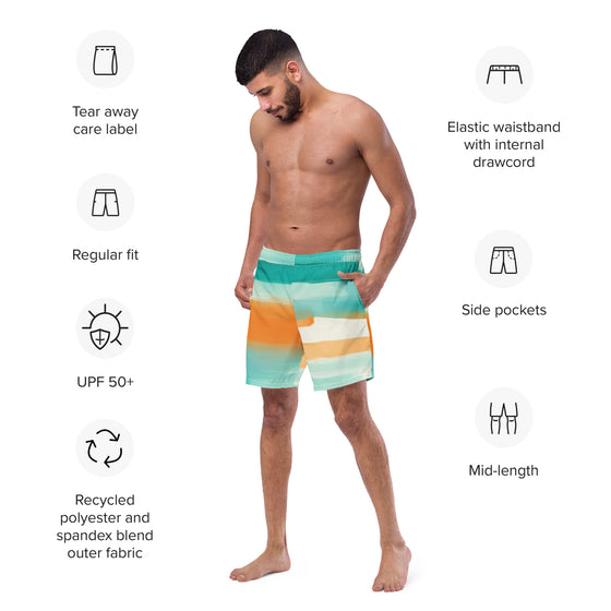 Striped Dolphin Men's swim trunks