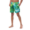 Abstract Blue Green Paint Men's swim trunks