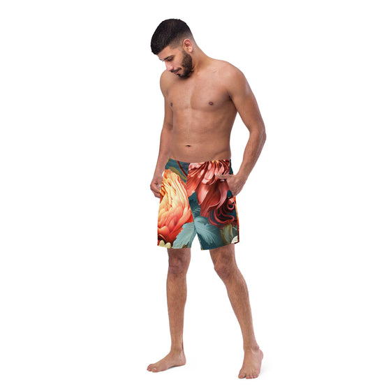 Flashy Floral Men's swim trunks