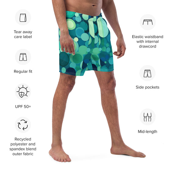 Splatterdot men's swim trunks