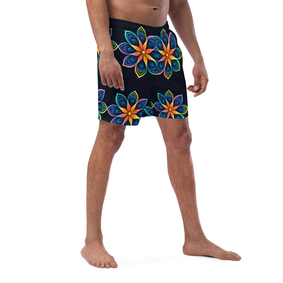 Flowers men's swim trunks