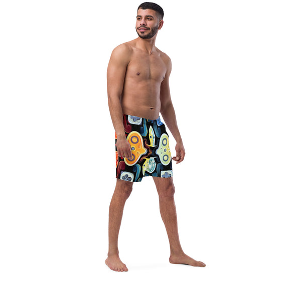 Abstract Gamer Men's swim trunks