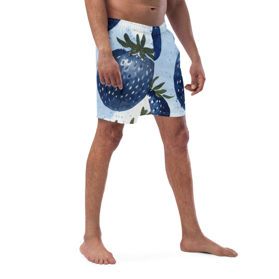 Blue Strawberries Men's swim trunks