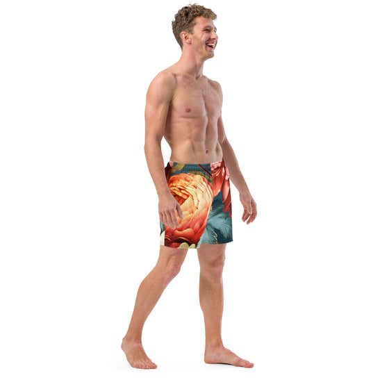 Flashy Floral Men's swim trunks